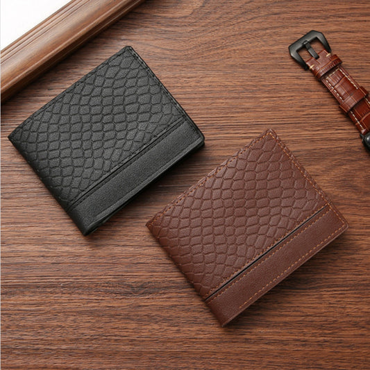 e050cd095a2c2e7304e13273f6bfbdba Snakeskin Pattern Men's Short Wallet